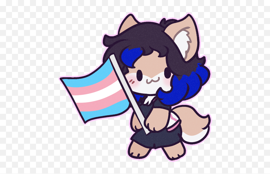 Wavinu0027 That Flag By Huskier - Fur Affinity Dot Net Fictional Character Png,Trans Flag Png