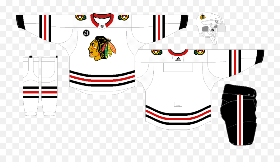 Chicago Blackhawks - The Nhl Uniform Matchup Database Chicago Blackhawks Home Uniform Png,Chicago Blackhawks Logo Png