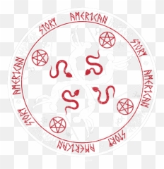 American Horror Story Coven Serpent Sigil Menu0027s Regular Fit T - Shirt Dot png