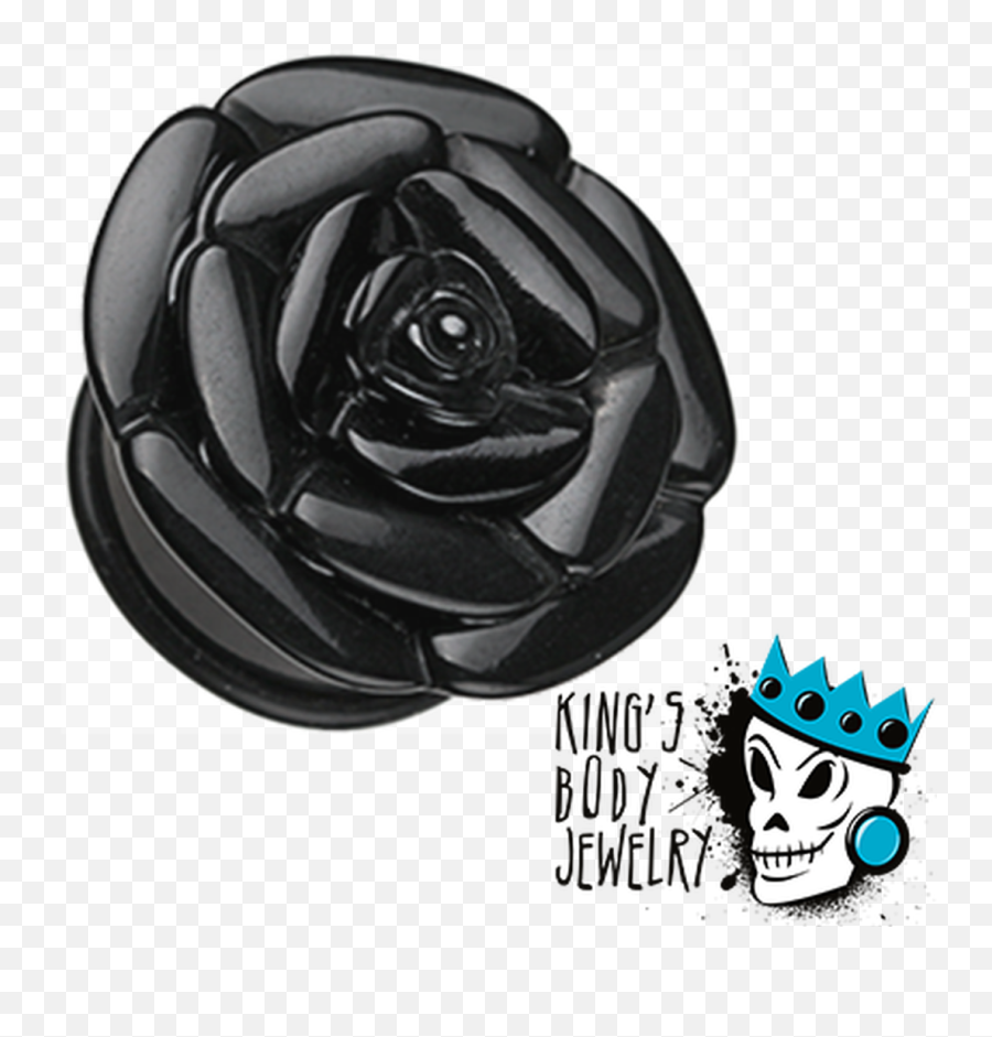 Black Acrylic Rose Plugs 6 Gauge - 1 Inch Body Jewelry Logo Png,Black Roses Png