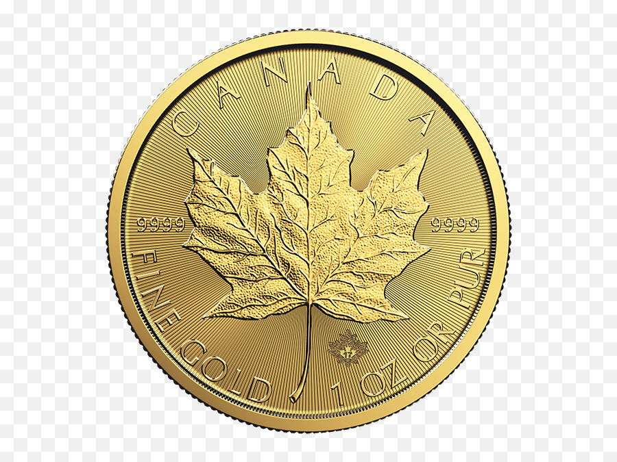 Canadian Maple Leaf 1 Oz Gold - Austrian Philharmonic Gold Coin 1 2 Oz Png,Canadian Maple Leaf Png