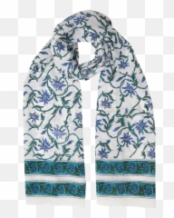 Passion Lilie Vintage Floral Scarf - Paisley png