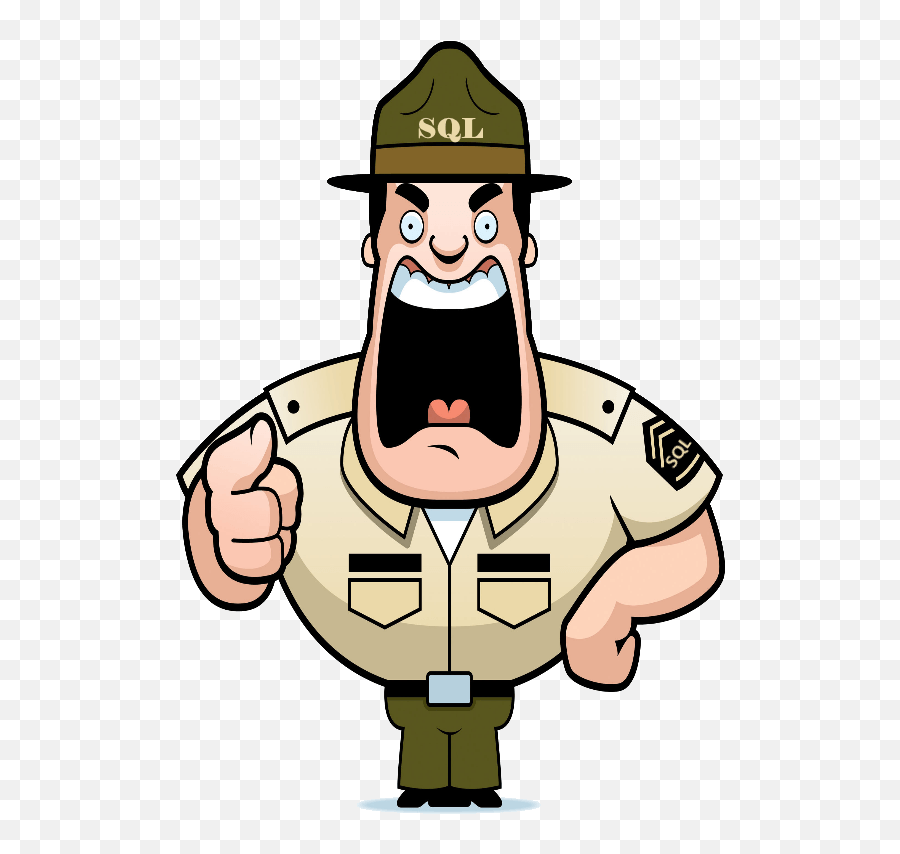 Synonyms In Sql Server - Good And Bad Sql Rnnr Drill Sergeant Clipart Png,Synonym Transparent