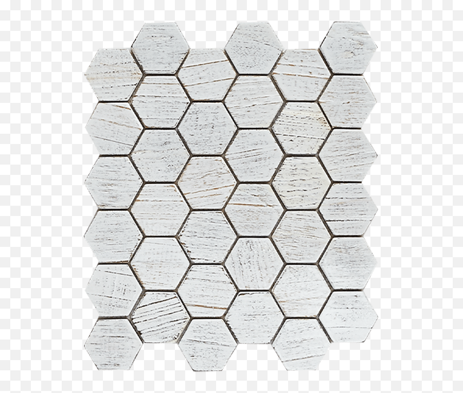 Hexagon Mosaic - White Resin Indoteak Design Hexagon Led Light Panels Png,White Hexagon Png