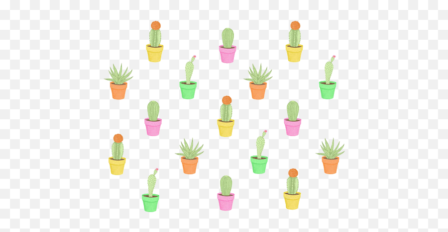 Cactus Png - Repeated Cactus Background,Tumblr Cactus Png