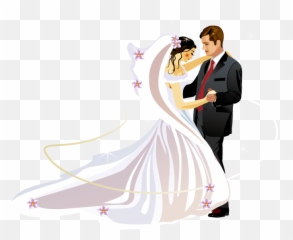 Wedding Veil Clip Art - Wedding Couple Png Hd,Wedding Veil Png