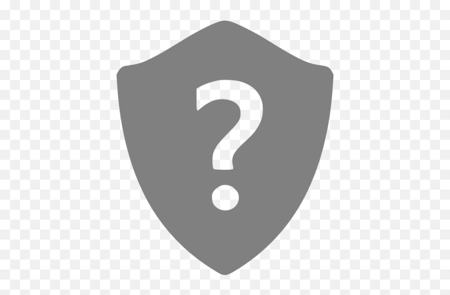 Gray Question Shield Icon - Security Question Icon Png,Question Circle Icon