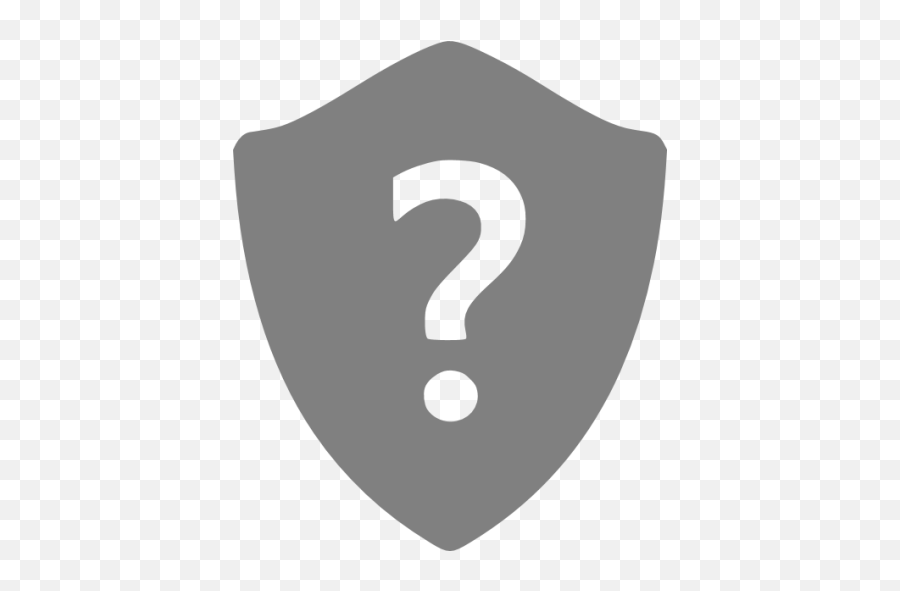 Gray Question Shield Icon - Security Question Icon Png,Question Circle ...