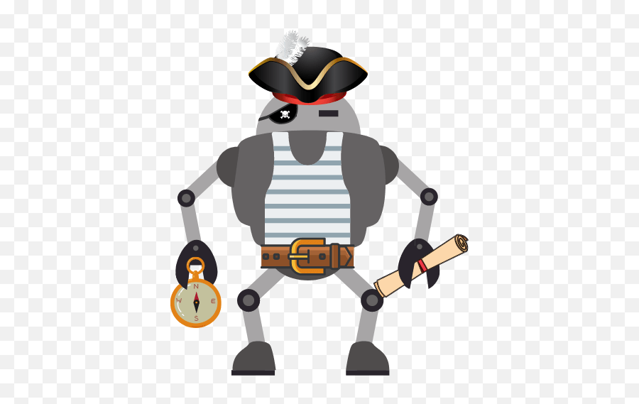 Robot Pirate Binary Png Treasure Hunt Icon