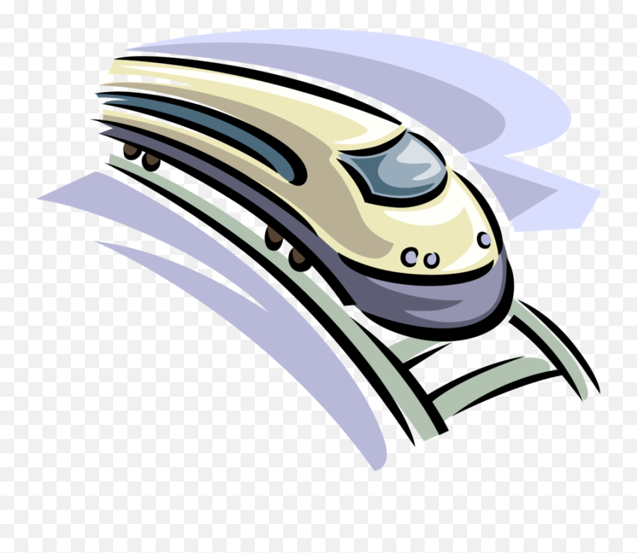 Vector Illustration Of High Speed Bullet Train Rail Clipart - Hd Png Gnr Goodwill Rail Transport Hd Png Gnr Goodwill Locomotive Train Picture For Free Download,Cartoon Bullet Png