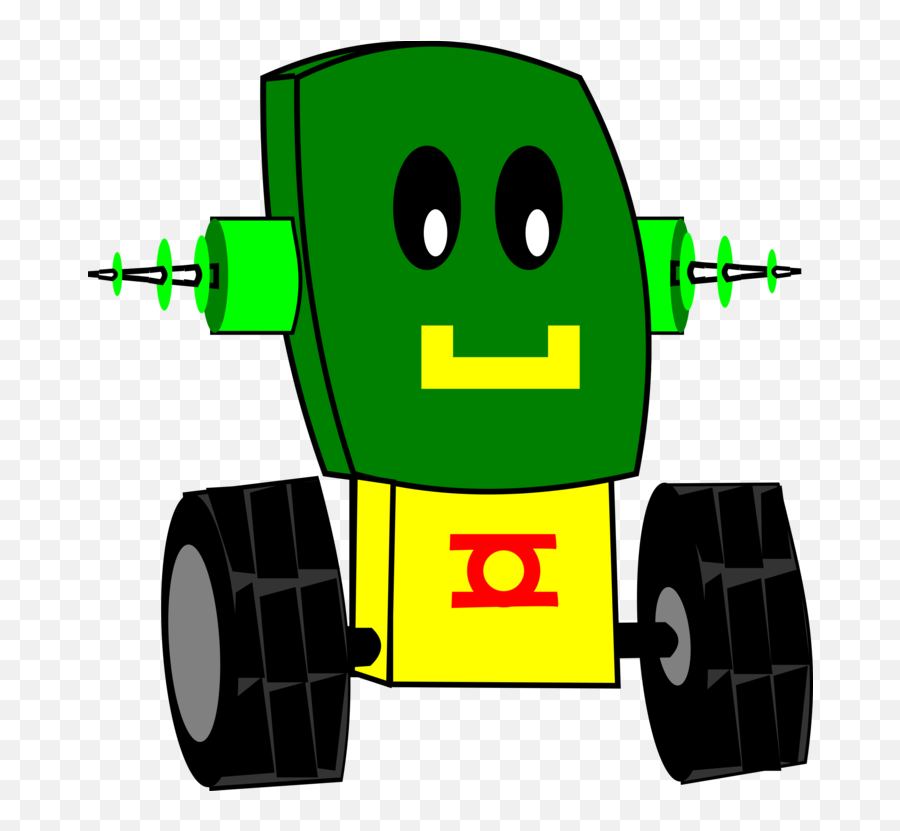 Smiley Yellow Green Png Clipart - Dot,Little Green Robot Icon