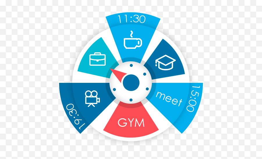 Time Manager - App Sectograph Png,App Icon Paper 4 Circles