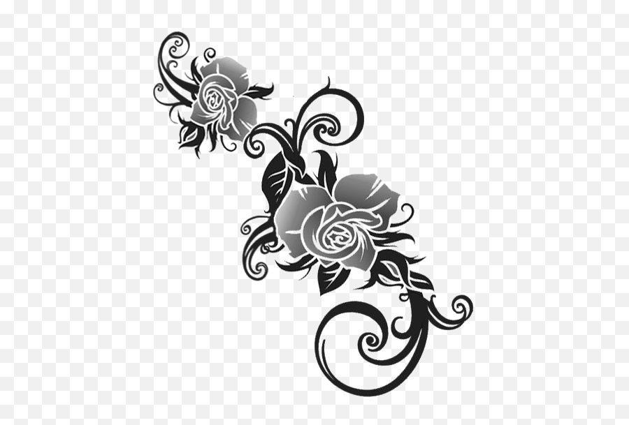 Rose Tattoo Transparent Background Png - Tattoo Png Transparent Background,Rose Tattoo Png