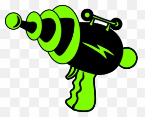 Ray Gun Green And Black No Shadow Clip - Cartoon Laser Tag Guns Png,Cartoon Gun Png