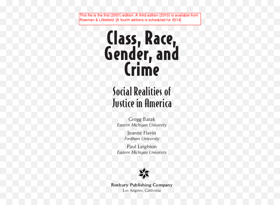 Pdf Class Race Gender And Crime The Social Realities Of - Dot Png,Civil Rights Icon Huerta Has Advice For A New Generation Of Activists Writing Assignment