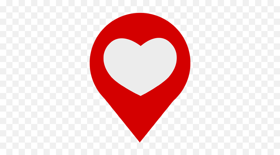 Valentine Heart Location Icon Png Transparent Image - Heart Location Label Png,Location Icon