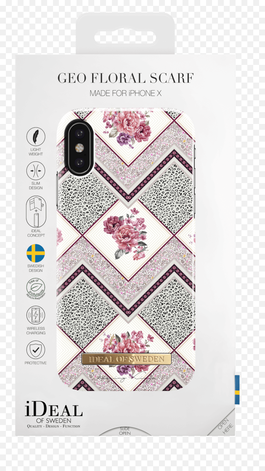 Brightstar Iphone X Case Geo Floral Scarf - Iphone Xs Skal Ideal Of Sweden Png,Scarf Transparent Background