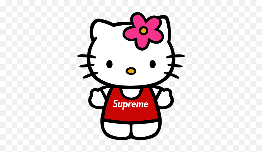 Hello Kitty Supreme Yoga Mat - Clipart Png Hello Kitty,Supreme Logo Transparent Background