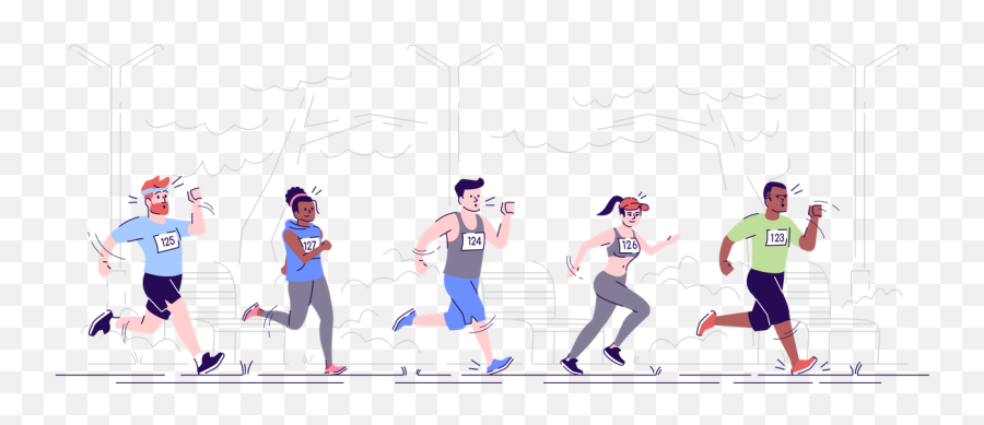 Running Competition Illustrations Images U0026 Vectors - Royalty Png,Marathon Runner Icon