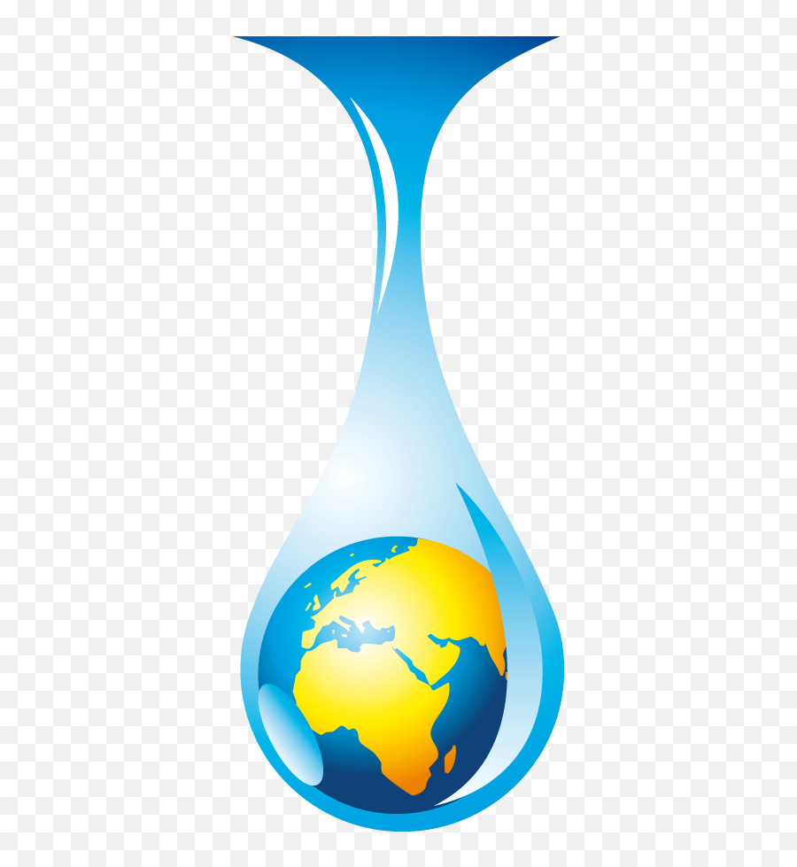 World Water Drop Sticker - Illustration Png,Water Drop Logo