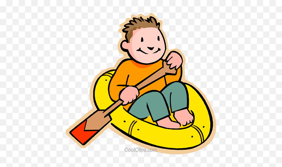 Little Boy In Rubber Raft Royalty Free Vector Clip Art - Row Row Row Your Boat Transparent Png,Raft Png