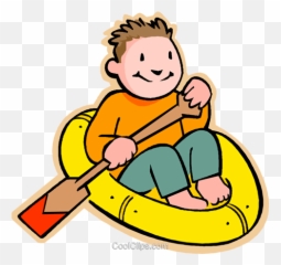 Little Boy In Rubber Raft Royalty Free Vector Clip Art - Row Row Row Your Boat Transparent Png,Raft Png