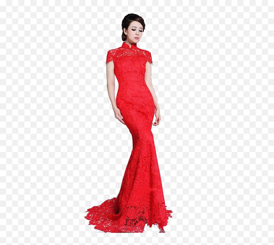 Woman Dress Transparent Png Clipart - Chinese Western Wedding Dress,Red Dress Png