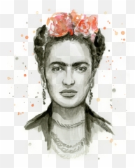 Frida Kahlo Portrait T - Frida Kahlo Watercolor Paintings Png,Frida Kahlo Png