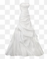 Satin Gown Wedding Dress Png Clip Art - Png