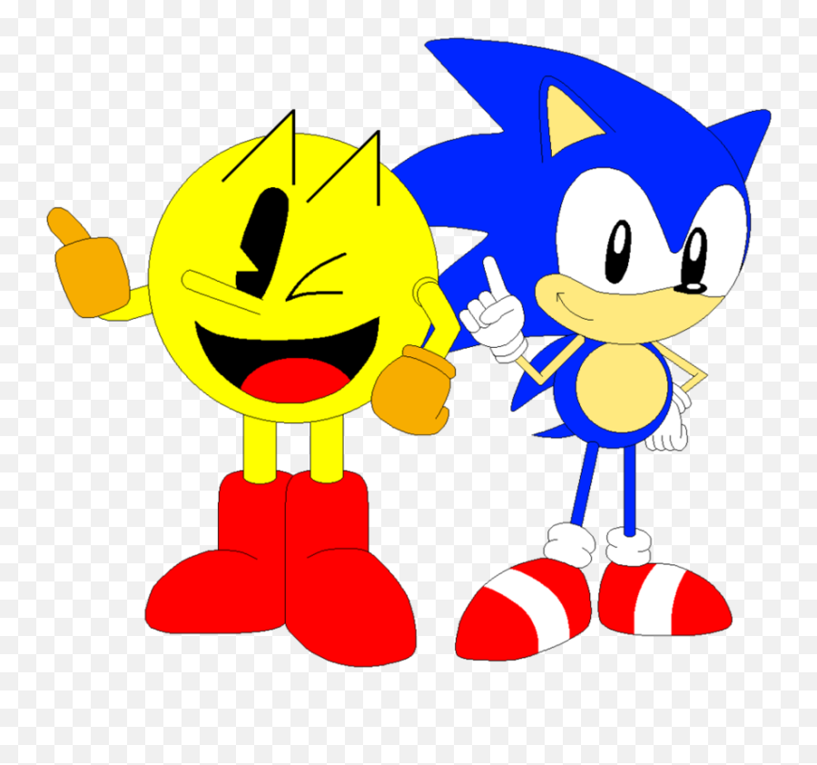 And Sonic Pixel Art - Sonic Y Pac Man Transparent Cartoon Pixels Pacman Png,Pac Man Transparent