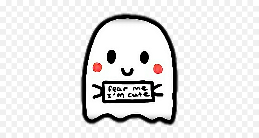 Fearmeimcute Ghost Snapchat Haunted Cartoon - Cute Easy Ghost Drawing Png,Snapchat Ghost Transparent