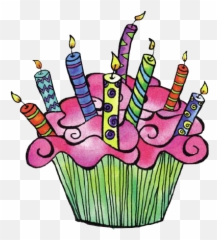 Explore Cupcake Clipart Art And More - Happy Birthday Girl Png,Cupcake Clipart Png