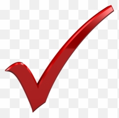 Red - Tick 3d png