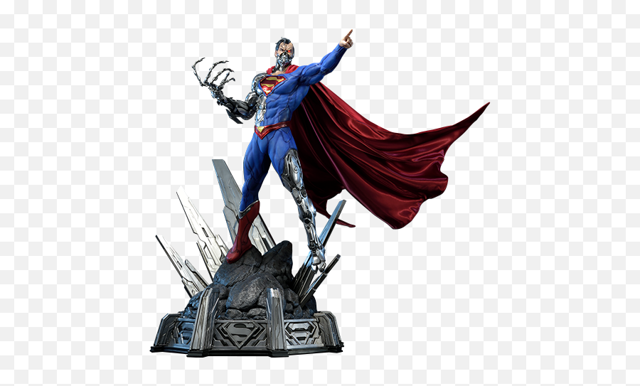 Dc Comics Cyborg Superman Statue - Cyborg Superman Statue Png,Cyborg Transparent