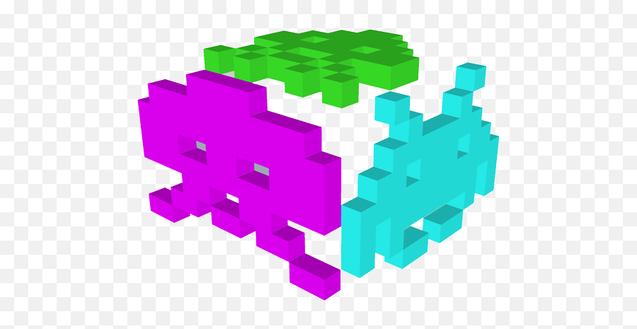 Space Invaders Cubed Spacecubed Twitter - Graphic Design Png,Space Invader Png
