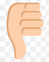 Thumbs Down Sign Medium Light Skin Tone Emoji Emoticon - Emojis Dedo Abajo Png