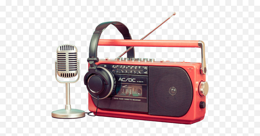 Download Radio Microphone And Headphone - Cassette Rádio É Aposta De Empresas Para Divulgação Durante A Pandemia Png,Radio Microphone Png