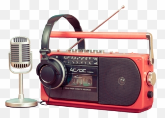 Download Radio Microphone And Headphone - Cassette Rádio É Aposta De Empresas Para Divulgação Durante Pandemia png