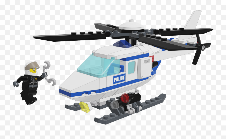Mecabrickscom Lego Set 7741 - 1 Police Helicopter Helicopter In Mecabricks Png,Police Helicopter Png