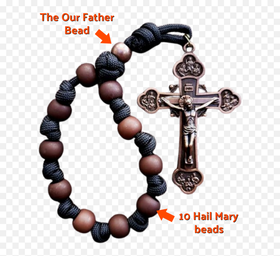 Brown Padre Pio Pocket Rosary - Rosary Png,Rosary Png
