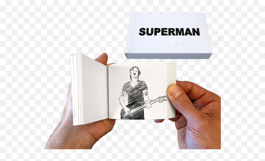 Superman Flipbook - Keith Urban Flip Book Png,Superman Logo Drawing