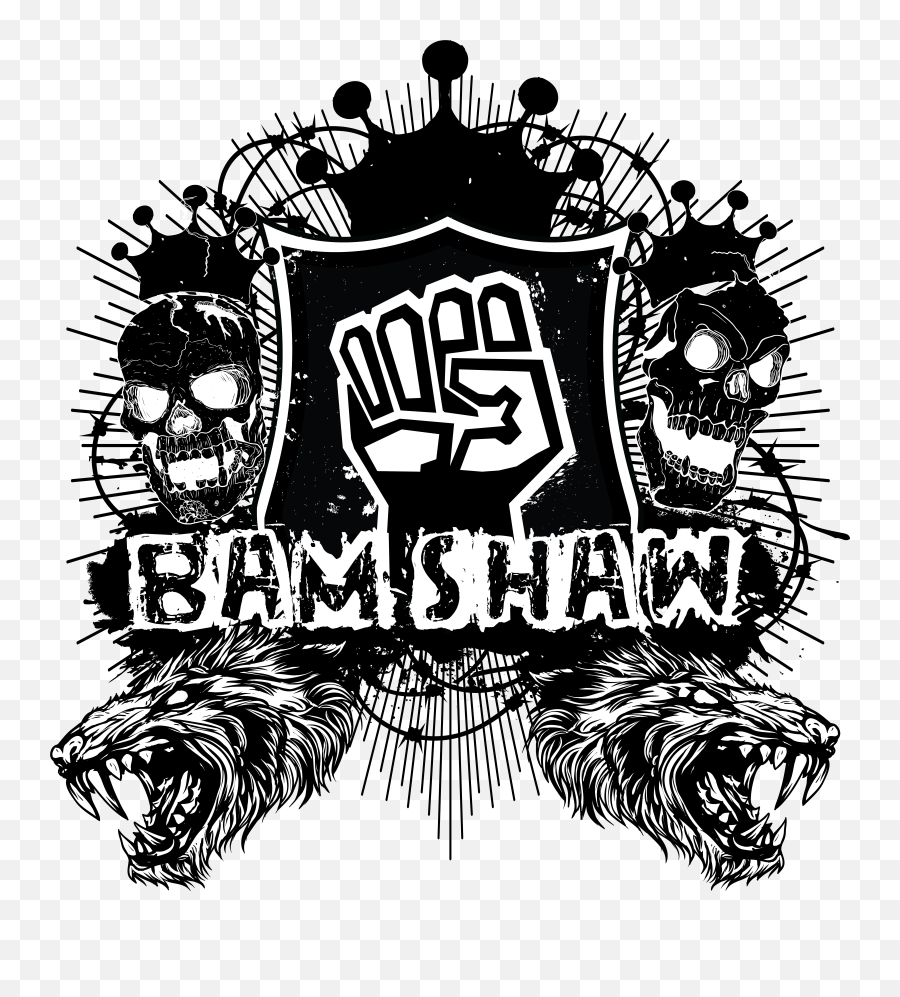 Download Bam Out Bamshawskullwolf - Skull And Flowers Png Dot,Bam Png