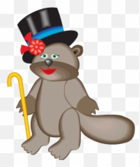 Beaver In Top Hat Png Svg Clip Art For Web - Download Clip Beaver In Hat Cartoon,Rice Hat Png