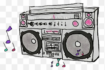 Download Report Abuse - Boombox Doodles Full Size PNG