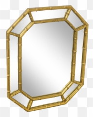 Faux Bamboo Vintage Gold Frame Wall Mirror Chairish - png