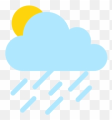 Sun Behind Rain Cloud Emoji - Nube Lluvia png