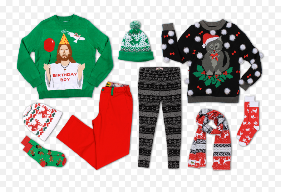 Ugly Christmas Sweaters The Holiday - Transparent Background Christmas Pjs Transparent Png,Ugly Christmas Sweater Png