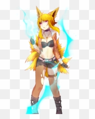 Jolteon As Ahri Fanart - Jolteon Fanart Png,Jolteon Transparent