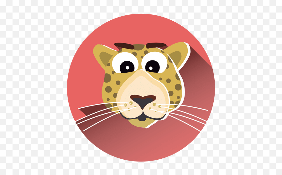 Leopard Cartoon Circle Icon - Dibujos Animados En Circulo Png,Leopard Icon