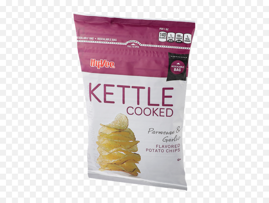 Hy - Vee Kettle Cooked Parmesan U0026 Garlic Flavored Potato Chips Potato Chip Png,Potato Chips Icon